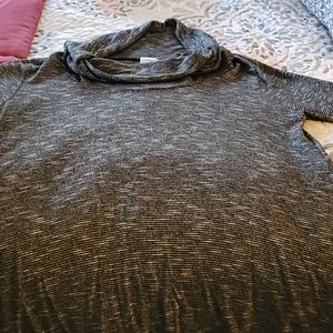 3/4 length tunic tip space dye black